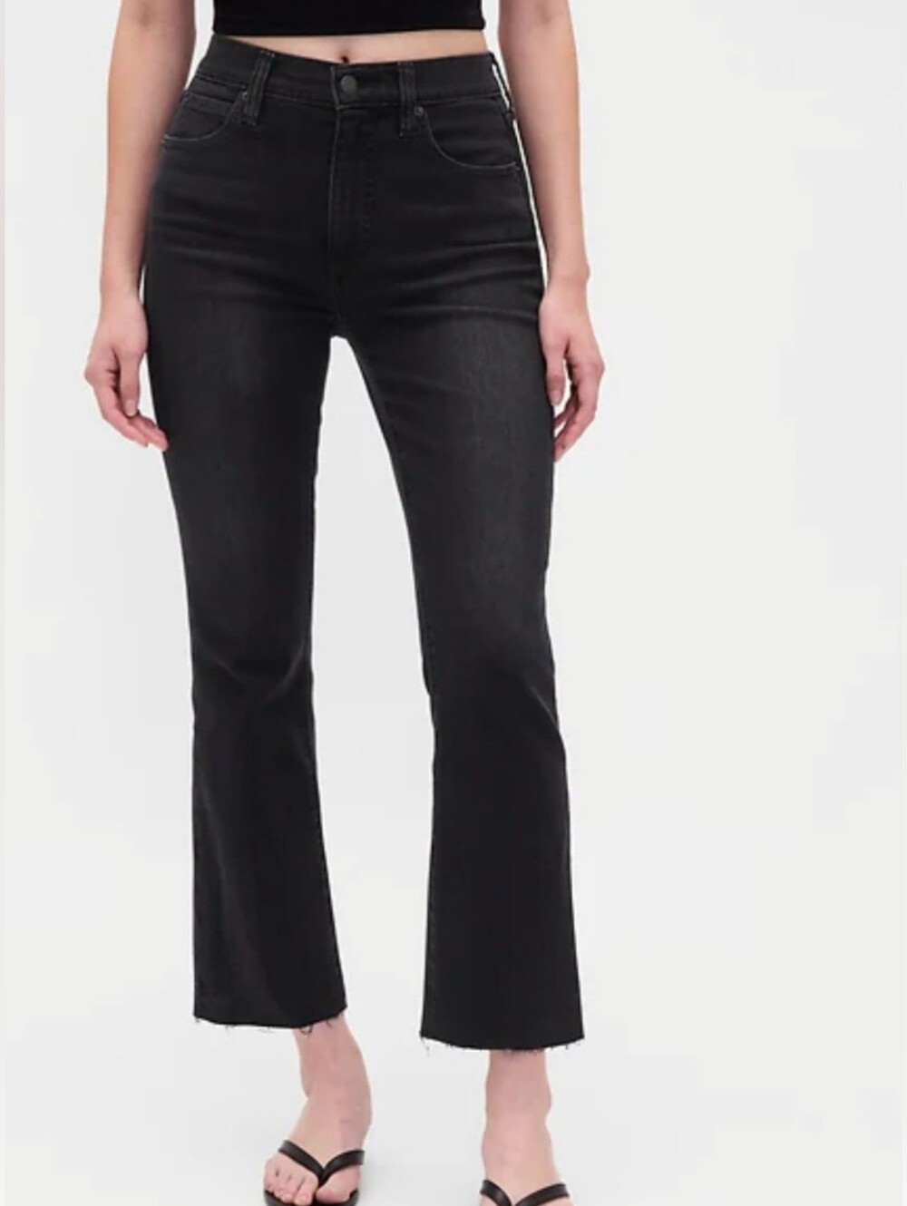 GAP Black High-Rise Flared Jeans